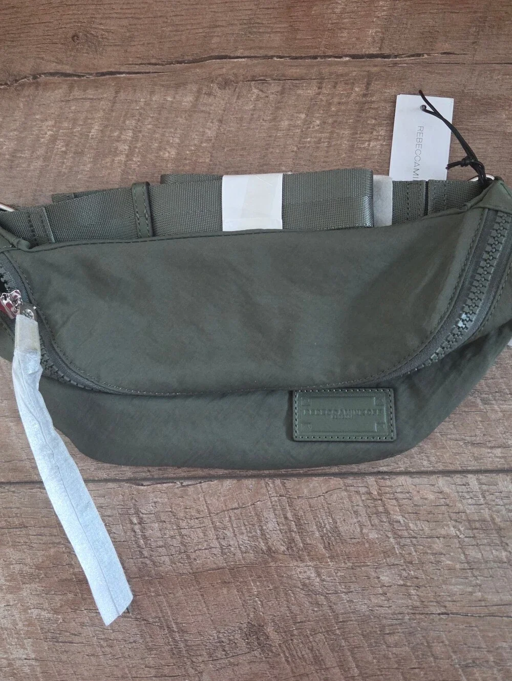 Rebecca Minkoff Nylon Crossbody Belt Bag In Olive Green